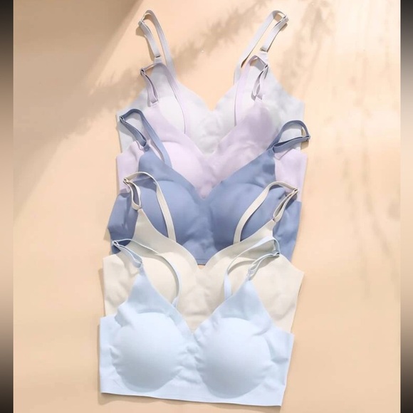 NWOT 4-Pack of SHEIN Pastel Wireless Padded Bralettes size L (8/10) - Picture 4 of 5